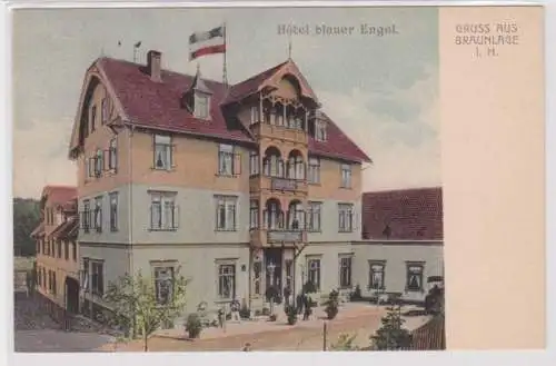 95425 Ak Gruss aus Braunlage im Harz, Hotel Blauer Engel um 1900