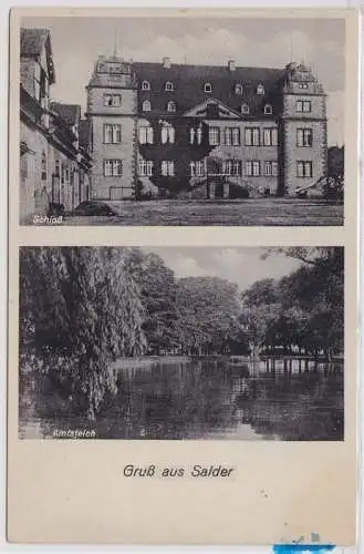 85181 AK Gruß aus Salder - Amtsteich, Schloß