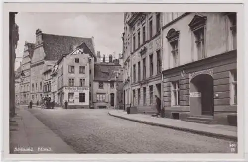 98619 Ak Stralsund Fährstrasse Fischkonservenfabrik um 1930