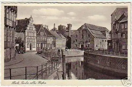 12255 Ak Stade Partie alter Hafen um 1940