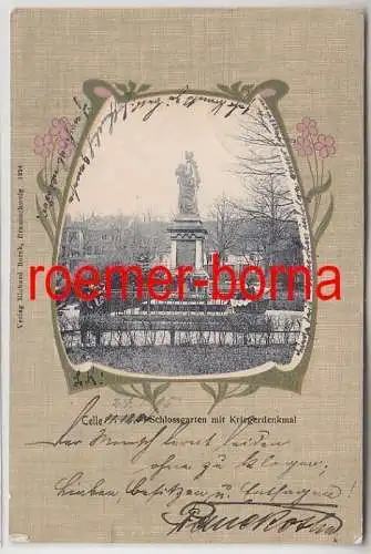 81860 Ak Celle Schlossgarten mit Kriegerdenkmal 1905