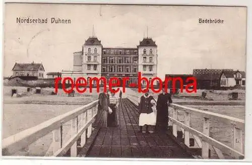 79568 Ak Nordseebad Duhnen Badebrücke und Kulturhaus 1911