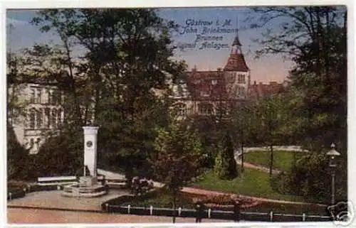 07276 Ak Güstrow John Brinkmann Brunnen um 1910