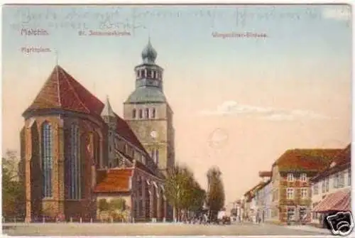 28451 Ak Malchin Marktplatz Wargentiner Strasse 1913