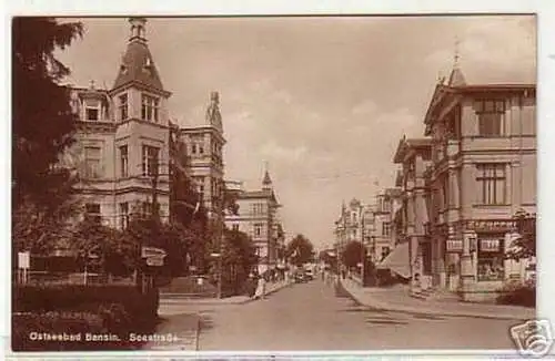 10286 Ak Ostseebad Bansin Seestrasse um 1930