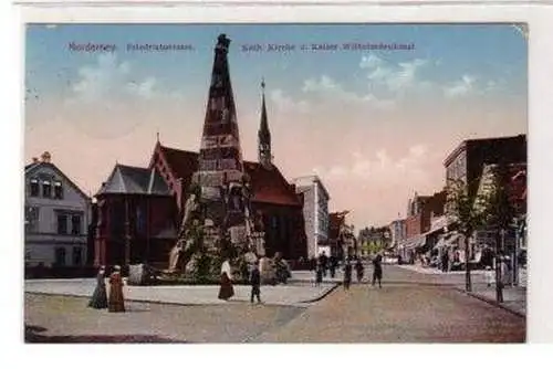 49997 Ak Norderney Friedrichstrasse Wilhelmdenkmal 1914