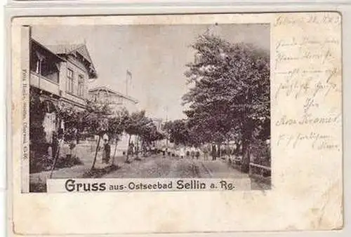 49558 Ak Gruß aus Ostseebad Sellin auf Rügen 1903