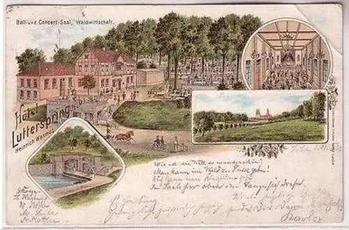 65886 Ak Lithographie Hotel Lutterspringe (Elm.) 1898