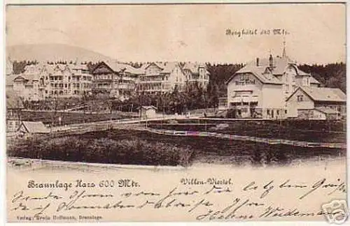 07736 Ak Braunlage Harz Villen Viertel Berghotel 1903