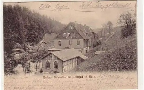 59884 Ak Kurhaus Untermühle bei Zellerfeld im Harz 1901