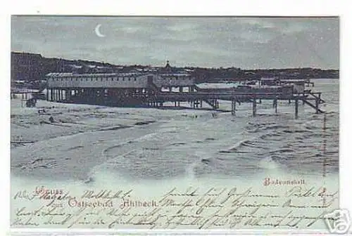 08191 Mondscheinkarte Gruß aus Ostseebad Ahlbeck 1901