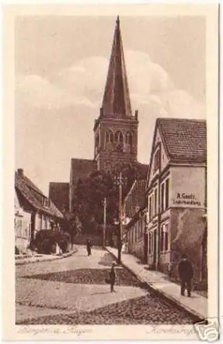 18568 Ak Bergen auf Rügen Kirchstrasse um 1930