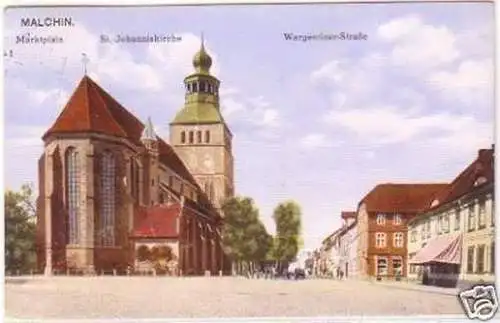 28725 Ak Malchin Marktplatz Wargentiner Strasse 1914