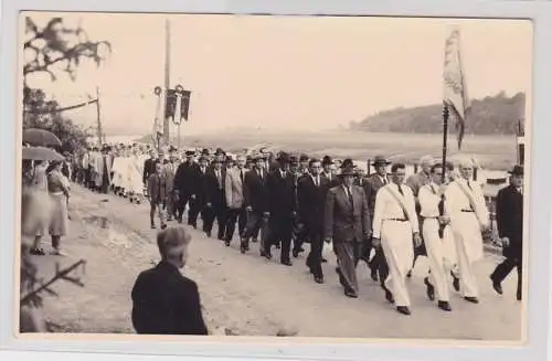 85432 Foto Ak Festumzug in Polle Niedersachsen um 1930