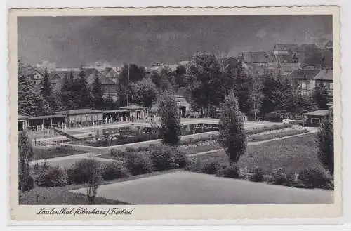 90026 Ak Lautenthal (Oberharz) Freibad um 1930