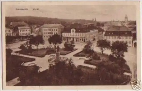 01093 Ak Neustrelitz Markt Totalansicht 1927