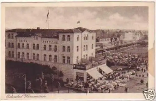 20065 Ak Ostseebad Warnemünde Hotel Pavillon um 1930