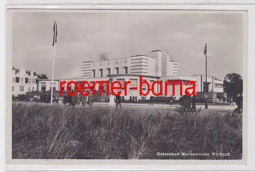 86239 Foto Ak Ostseebad Warnemünde Kurhaus um 1940