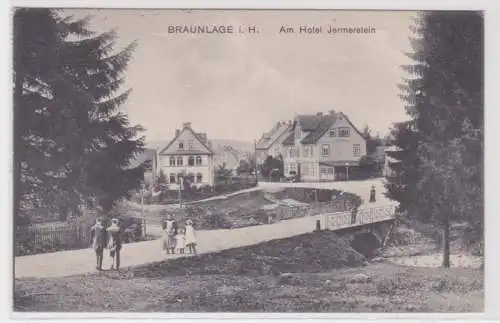 95424 Ak Braunlage im Harz - Partie am Hotel Jermerstein 1912