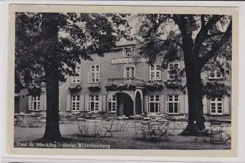 88641 Ak Plau in Mecklenburg Hotel Klüschenberg 1954