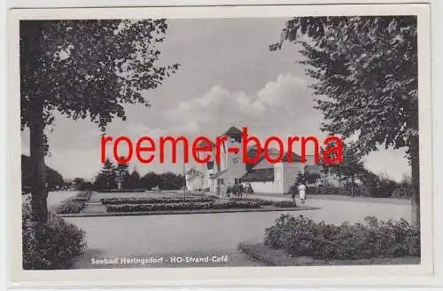 74444 Ak Seebad Heringsdorf HO Strand Café 1957