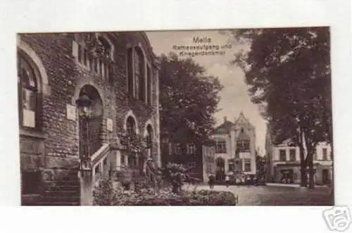 06883 Ak Melle Rathaus und Kriegerdenkmal um 1930