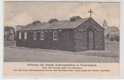 55922 Ak Grimmen die jüngste Seelsorgsstation in Vorpommern um 1920