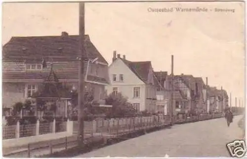 27573 Feldpost Ak Ostseebad Warnemünde Strandweg 1916