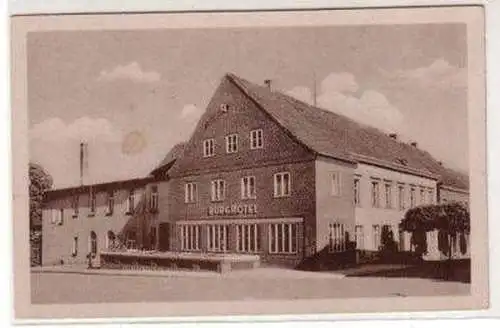 49253 Ak Plau in Mecklenburg Burghotel um 1940