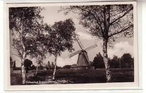 36975 Ak Ostseebad Prerow (Darss) mit Windmühle 1933