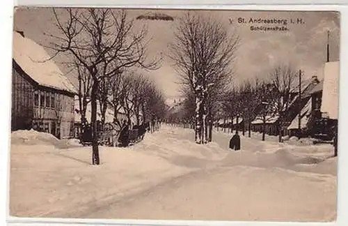 59541 Ak St. Andreasberg im Harz Schützenstrasse im Winter 1926