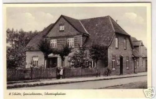 04523 Ak Schweringhausen Gemischtwarenladen um 1940