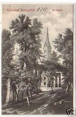 31922 Ak Ostseebad Heringsdorf die Kirche 1907