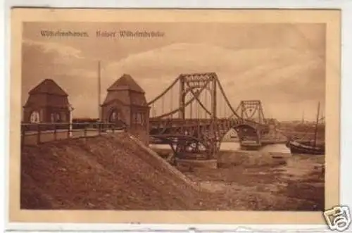 34357 Ak Wilhelmshaven Kaiser Wilhelmbrücke 1911