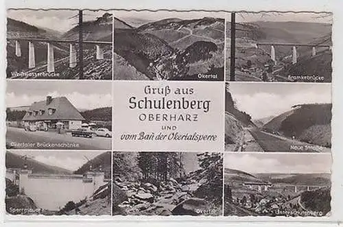 14115 Ak Gruß aus Schulenberg Oberharz und vom Bau der Okertalsperre 1956