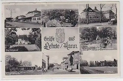 64938 Mehrbild Ak Grüße aus Lehrte Hannover 1954