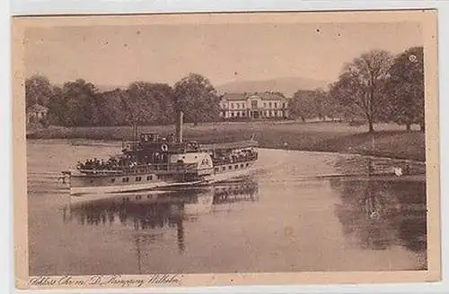 63075 AK Hameln Schloss Ohr mit Dampfer Kronprinz Wilhelm 1925