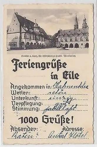 15204 Ak Goslar am Harz die 1000jährige Stadt Marktplatz 1936