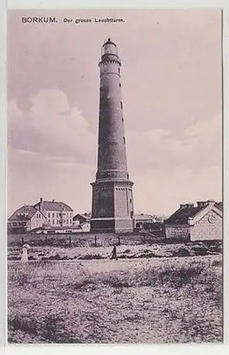 66458 Ak Borkum der grosse Leuchtturm um 1920