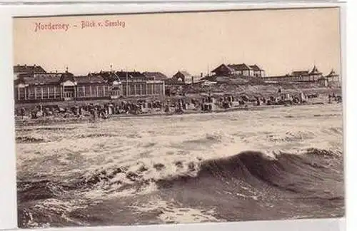 46730 Ak Norderney Blick vom Seesteg um 1910