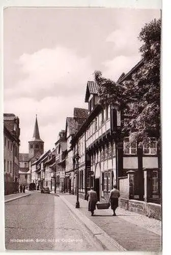 25065 Ak Hildesheim Brühl mit St. Godehard um 1950