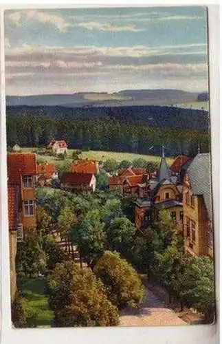 56068 Ak Braunlage (Oberharz) Blick auf die Untere Bergstrasse um 1930