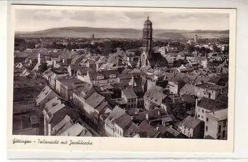 51491 Ak Göttingen Teilansicht mit Jacobikirche um 1930