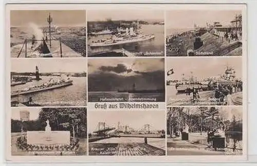 52652 Mehrbild-Ak Gruß aus Wilhelmshaven 1938