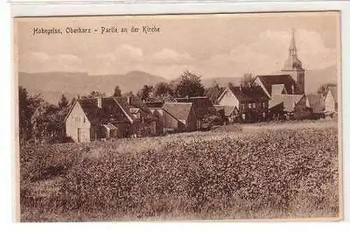 42833 Ak Hohegeiss Oberharz Partie an der Kirche um 1930