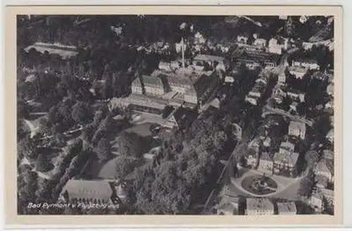 54039 Ak Bad Pyrmont vom Flugzeug aus gesehen 1946