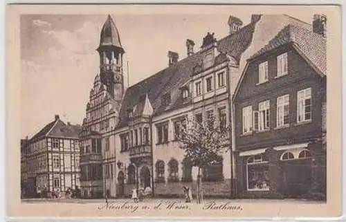 55034 Feldpost Ak Nienburg an der Weser Rathaus 1917