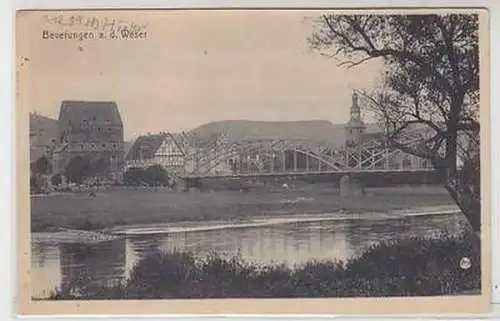 51747 Ak Beverungen an der Weser mit Brücke 1917