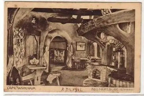 39247 Künstler-Ak Bad Harzburg Kaffeehaus Winuwuk 1928