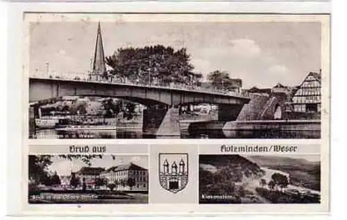 38488 Mehrbild Ak Gruß aus Holzminden Weser 1954